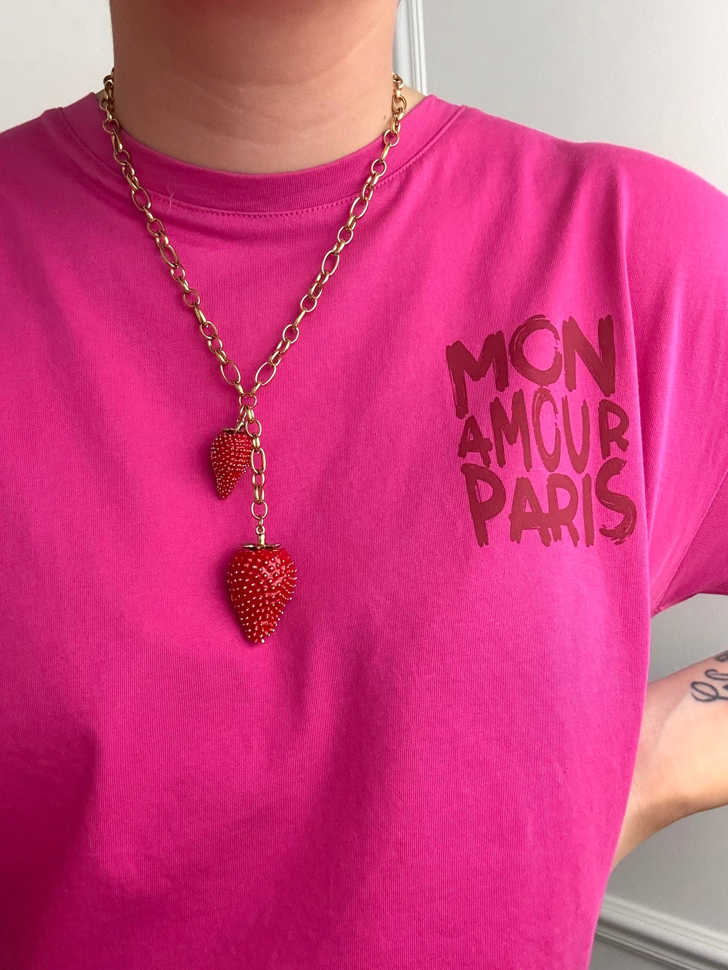 Collier grosses fraises en acier inoxydable