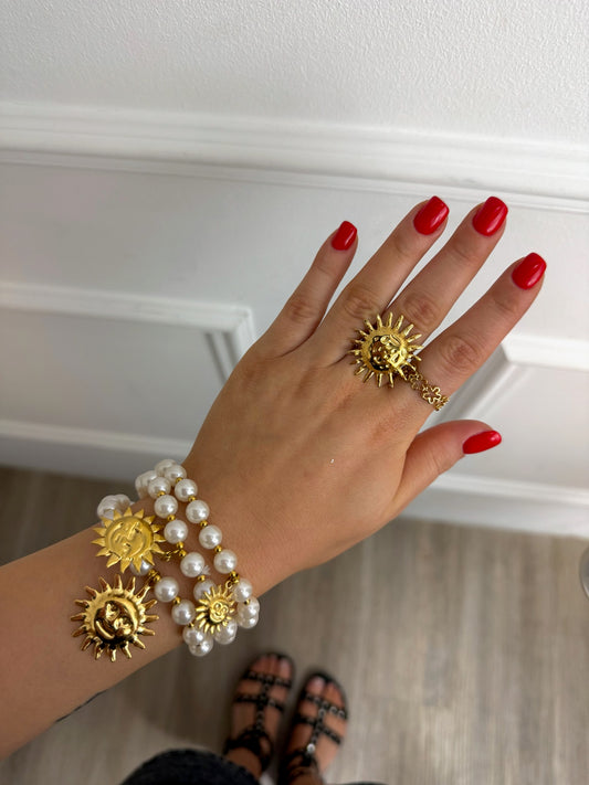 Trio de bracelets élastique Alika en acier inoxydable